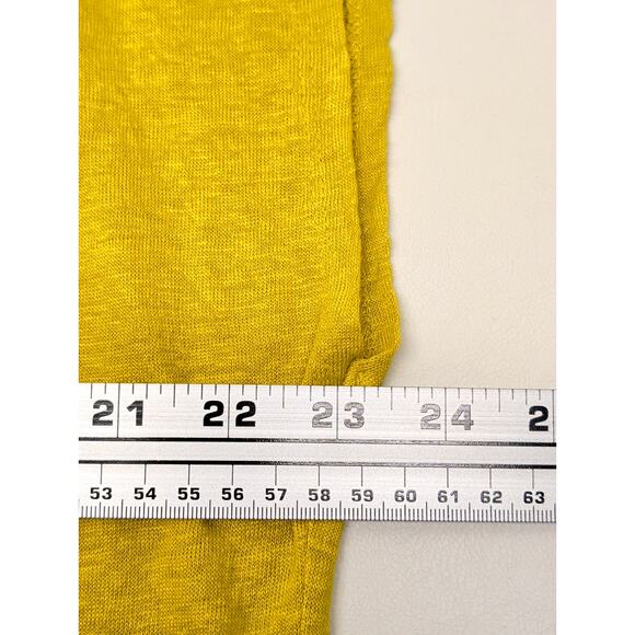 Rachel Zoe 100% Linen Boxy Blouse Yellow Size Large - Picture 5 of 6